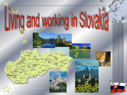 Vivere e lavorare in Slovacchia