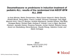 Treatment outline of AIEOP-BFM ALL 2000