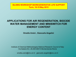 applications for air regeneration, biocide water