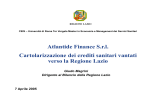 cartolarizzazione dei crediti sanitari vantati verso la Regione Lazio