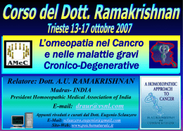 Corso Ramakrishnan Cancro