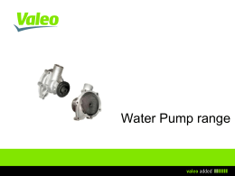 Water Pumps range short presentation