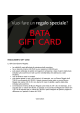 REGOLAMENTO GIFT CARD La Gift Card (Buono Regalo): • ha