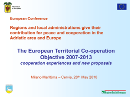 The Objective Territorial Cooperation 2007-2013