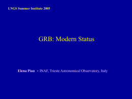 GRB: modern status