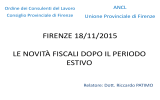 Diapositiva 1 - Consulenti del Lavoro di Firenze