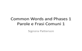Common Words and Phases