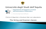 The String class - Università degli Studi dell`Aquila
