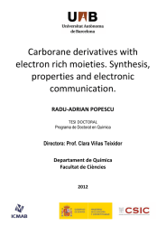 Carborane derivatives with electron rich moieties. Synthesis, properties and electronic communication.