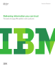 Delivering information you can trust White paper IBM Software