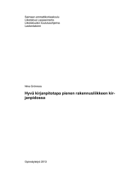 Saimaan ammattikorkeakoulu Liiketalous Lappeenranta Liiketalouden koulutusohjelma Laskentatoimi