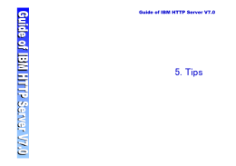 5. Tips Guide of IBM HTTP Server V7.0