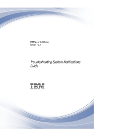 Troubleshooting System Notifications Guide IBM Security QRadar