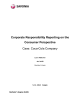 Corporate Responsibility Reporting on the Consumer Perspective Case: Coca-Cola Company Bachelor’s degree (UAS)