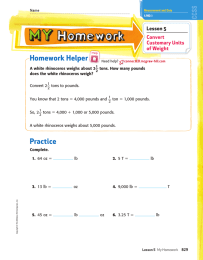 Homework Helper _ Lesson 5 Convert