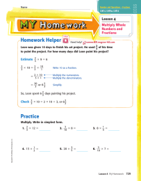 Homework Helper _ Lesson 4 Multiply Whole