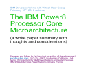 The IBM Power8 Processor Core Microarchitecture (a white paper summary with