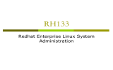 RH133 Redhat Enterprise Linux System Administration