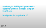 Developing for IBM Digital Experience with Script Portlet
