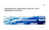 WebSphere Application Server V8.0 Release Overview © 2011 IBM Corporation