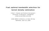 Fast optimal bandwidth selection for kernel density estimation { }