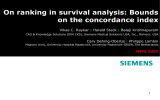 On ranking in survival analysis: Bounds on the concordance index Harald Steck
