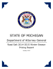 STATE OF MICHIGAN Department of Attorney General Road Salt 2014-2015 Winter Season