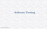 Software Testing 1 CA267  Ray Walshe 2015