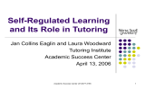 Self-Regulated Learning and Its Role in Tutoring Tutoring Institute