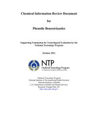 Chemical Information Review Document  for Phenolic Benzotriazoles