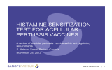 HISTAMINE SENSITIZATION TEST FOR ACELLULAR PERTUSSIS VACCINES