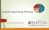Adult Learning Principles and Learning Styles Denton ISD AEL Program
