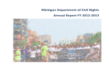 Michigan Department of Civil Rights Annual Report FY 2012-2013