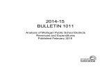 2014-15 BULLETIN 1011 Analysis of Michigan Public School Districts Revenues and Expenditures