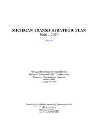 MICHIGAN TRANSIT STRATEGIC PLAN 2000 – 2020