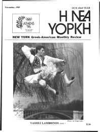 NEW YORK Greek-Amerlcan  Monthly Review ASSILI LAMBRINOS OUR  42nd YEAR