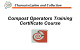 Compost Operators Training Certificate Course Characterization and Collection