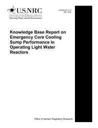Knowledge Base Report on Emergency Core Cooling Sump Performance in