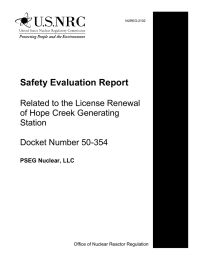 Safety Evaluation Report Related to the License Renewal of Hope Creek Generating