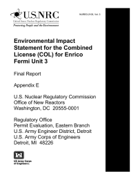 Environmental Impact Statement for the Combined License (COL) for Enrico Fermi Unit 3