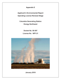 Appendix E  Applicant’s Environmental Report Operating License Renewal Stage