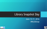 Library Snapshot Day June 13-17, 2016 #MiLibSnap