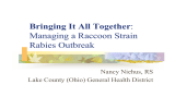 Bringing It All Together: Managing a Raccoon Strain Rabies Outbreak Nancy Niehus, RS