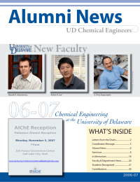 06-07 Alumni News New Faculty UD Chemical Engineers