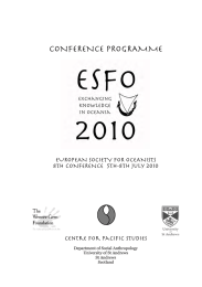 CONFERENCE PROGRAMME EUROPEAN SOCIETY FOR OCEANISTS 8TH CONFERENCE  5th-8th july 2010