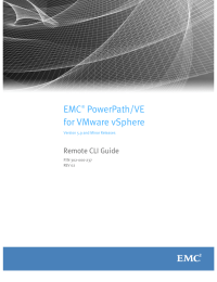 EMC PowerPath/VE for VMware vSphere Remote CLI Guide