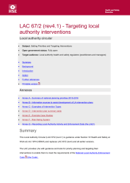 LAC 67/2 (rev4.1) - Targeting local authority interventions Local authority circular
