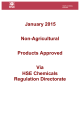 January 2015 Non-Agricultural Products Approved
