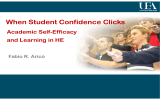 When Student Confidence Clicks Academic Self-Efficacy and Learning in HE Fabio R. Aricò