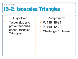 13-2: Isosceles Triangles